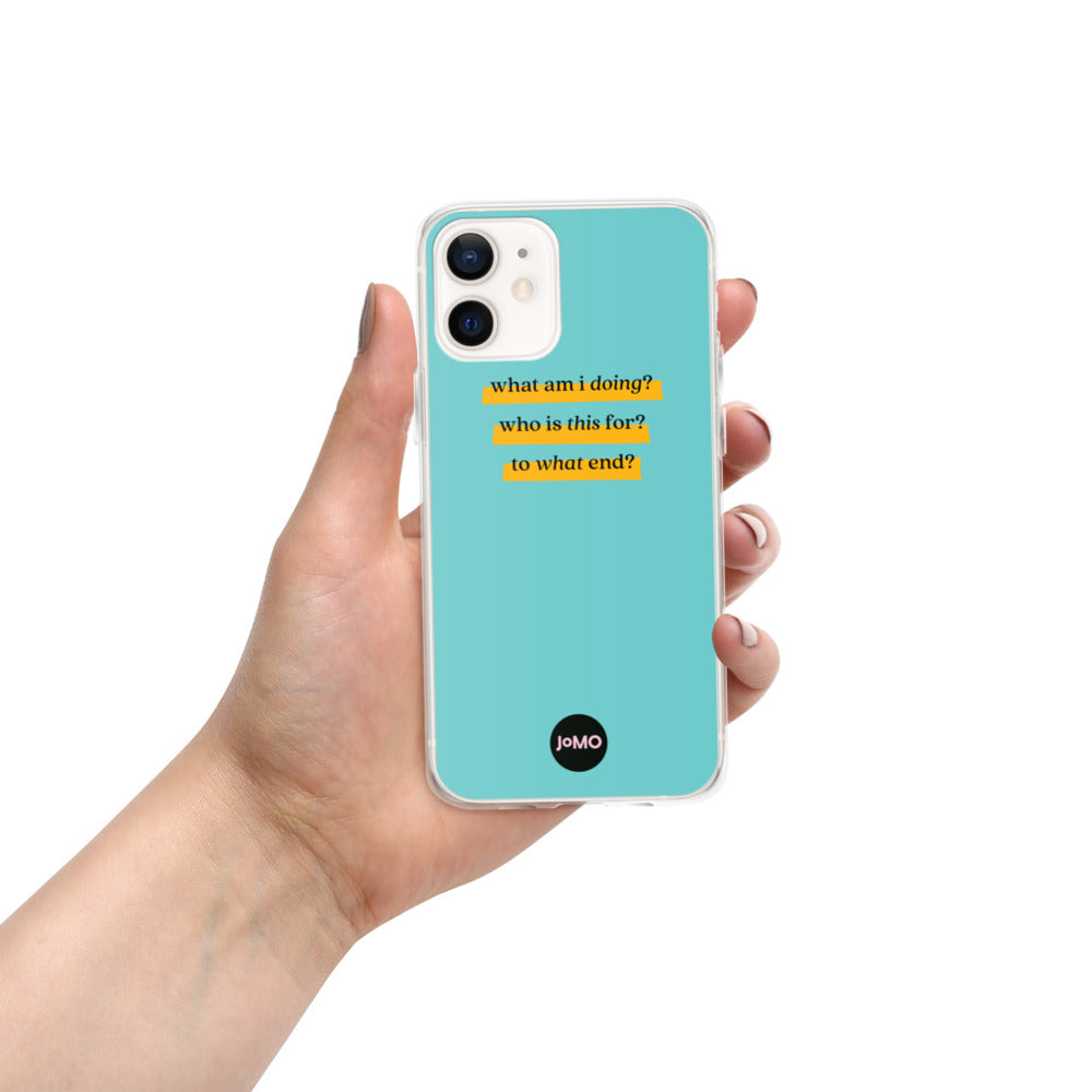 Blue JOMO iPhone Case