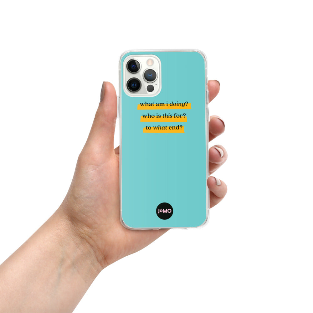 Blue JOMO iPhone Case