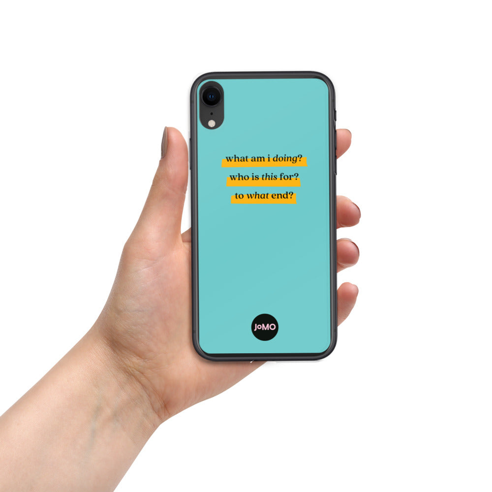 Blue JOMO iPhone Case