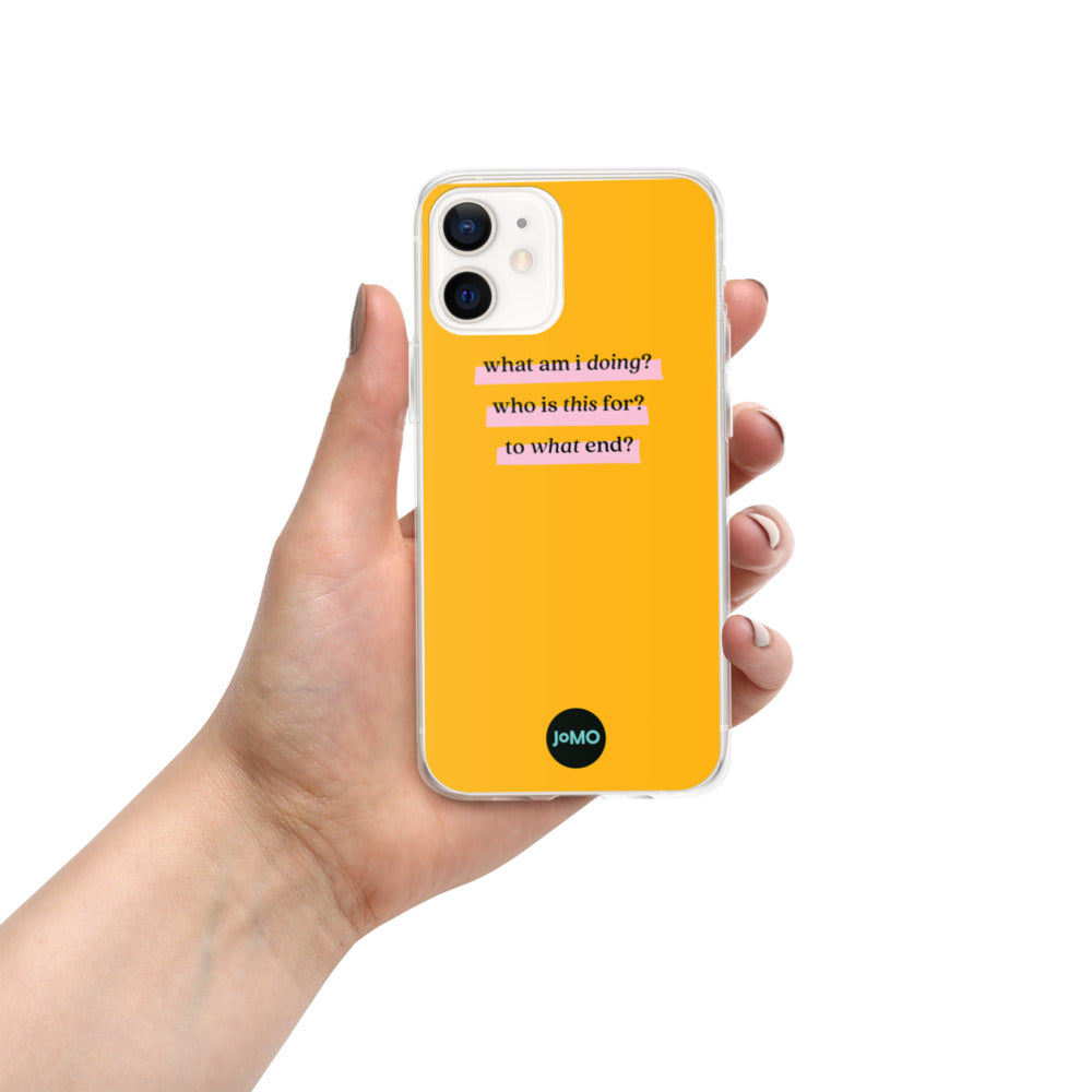 Yellow JOMO iPhone Case