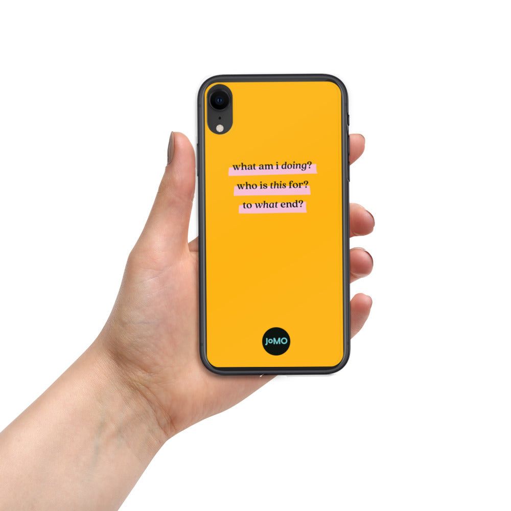 Yellow JOMO iPhone Case